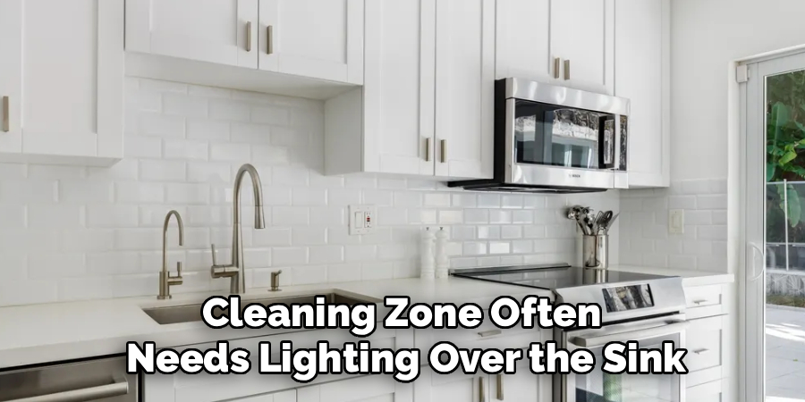 Cleaning Zone Often 
Needs Lighting Over the Sink