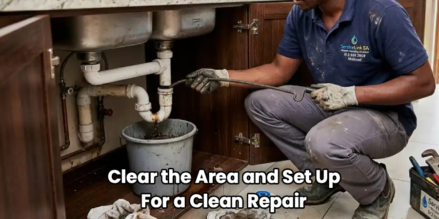 Clear the Area and Set Up for a Clean Repair