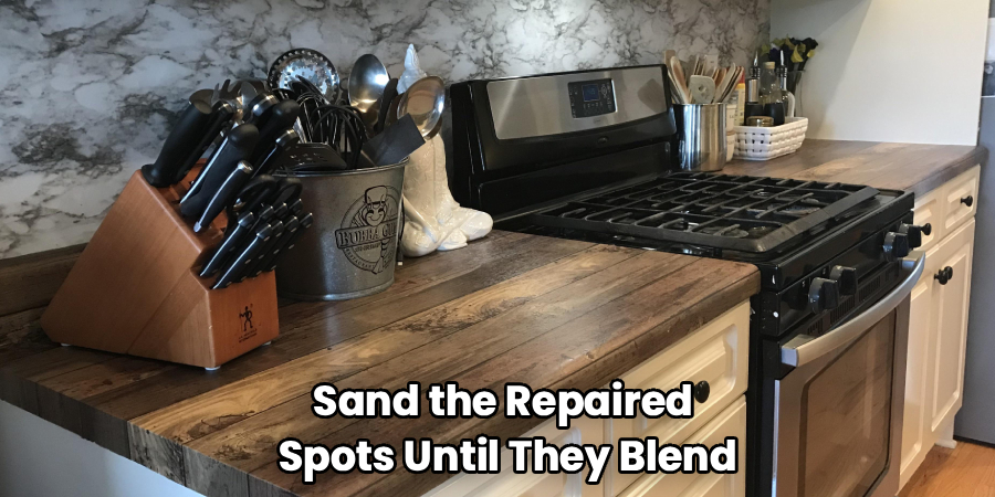 Sand the Repaired
Spots Until They Blend