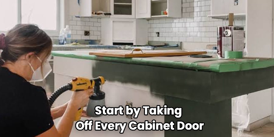 Start by Taking
Off Every Cabinet Door