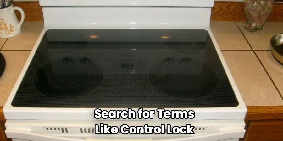 Search for Terms
Like Control Lock