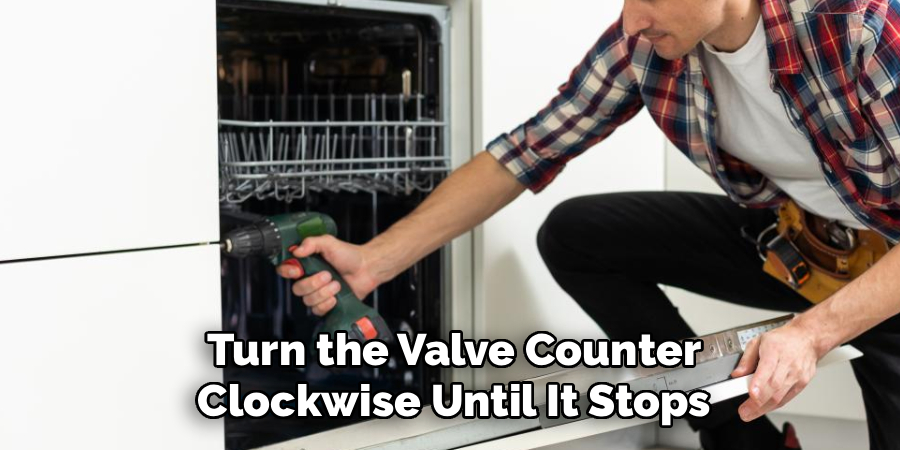 Turn the Valve Counter
Clockwise Until It Stops
