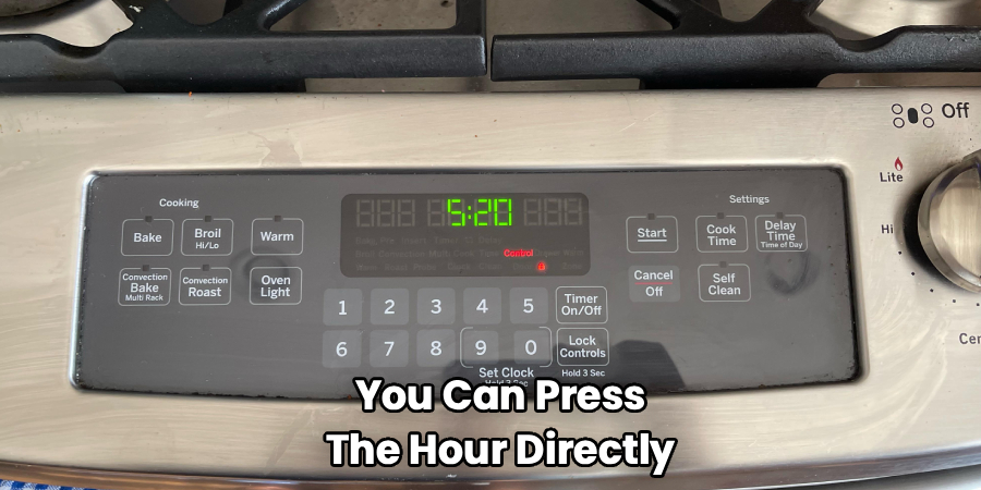 You Can Press
The Hour Directly