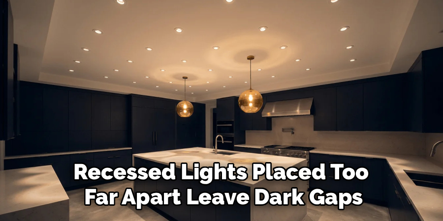 Recessed Lights Placed Too 
Far Apart Leave Dark Gaps