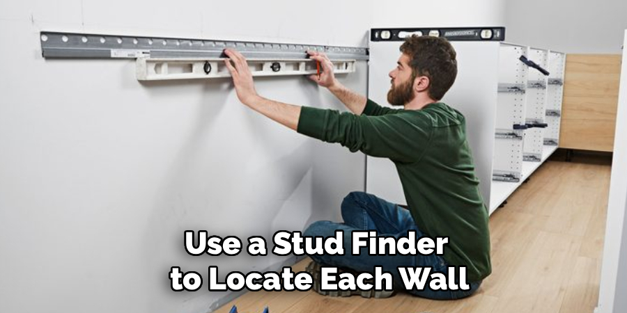 Use a Stud Finder
 to Locate Each Wall